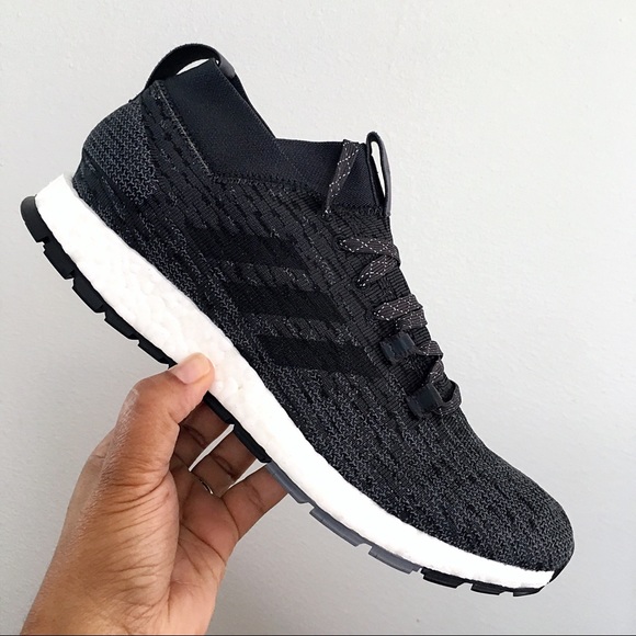 Mens Adidas Pureboost Rbl Grey Black 